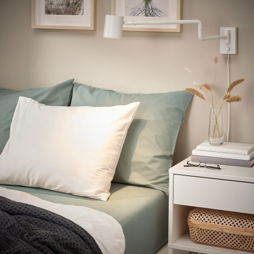 Простыня IKEA DVALA (ДВАЛА), Хаки, 240х260 см