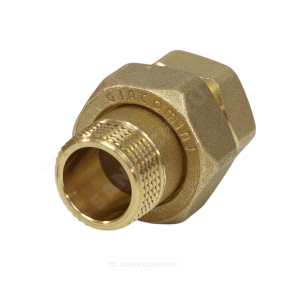Соединитель латунь американка Ду 20 (3/4") прямой ВР/НР R18 Giacomini R18Y004