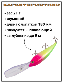 Воблер для троллинга Gold Miner 120F 21 г цвет #22