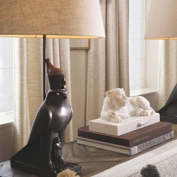 Eichholtz Table Lamp Horus, Copper Bronze Finish (linen mix shade)