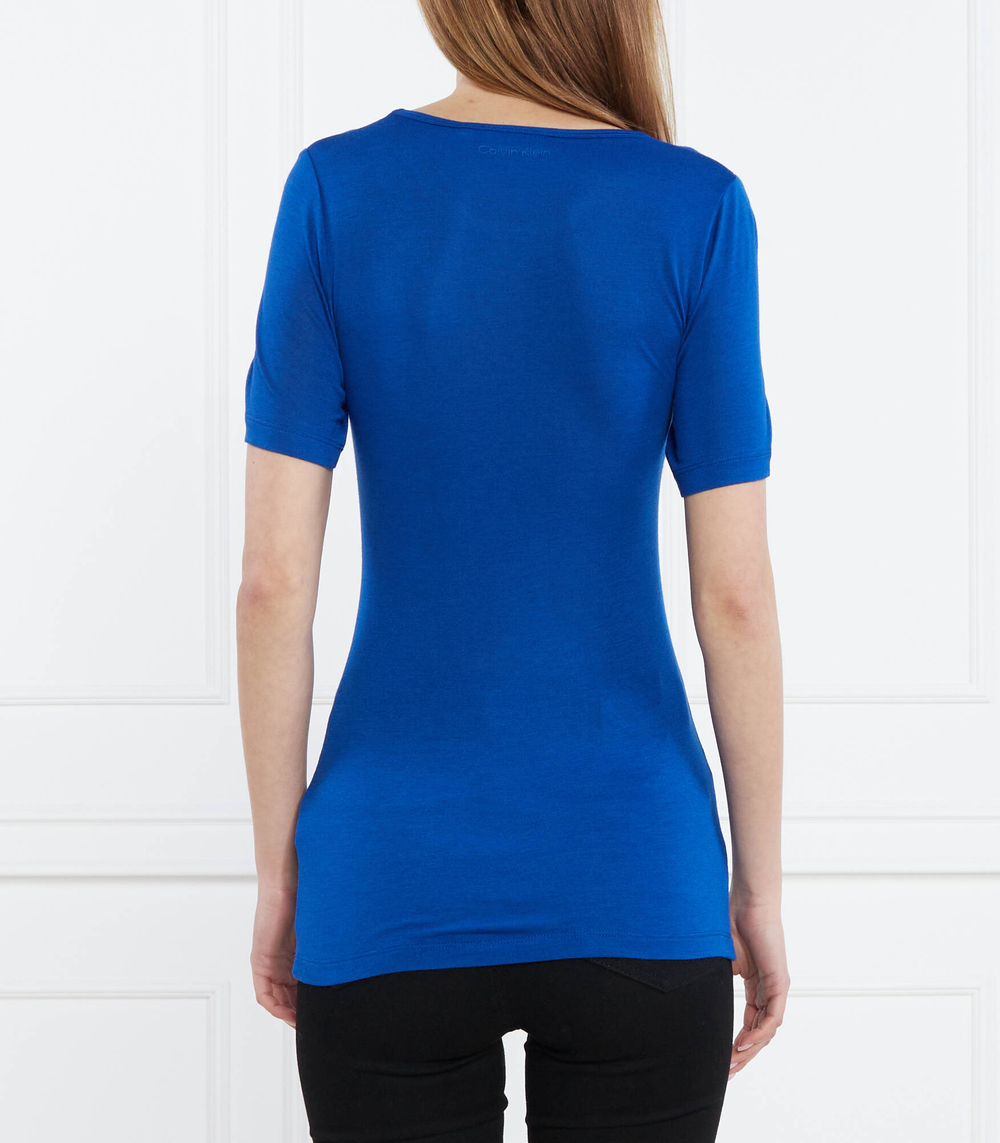 Футболка MODAL SILK CREW NECK TOP SS Calvin Klein - темно-голубой(K20K205299)