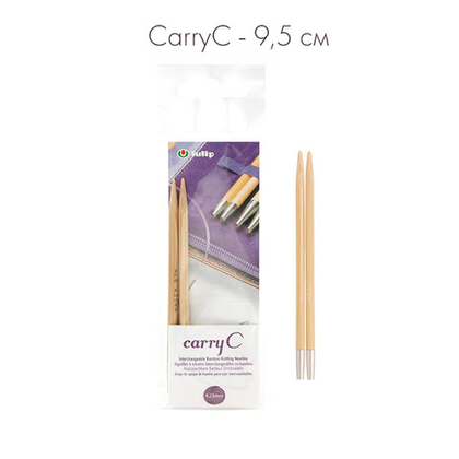 Спицы съемные укороченные CarryC 9,5см, бамбук, Tulip