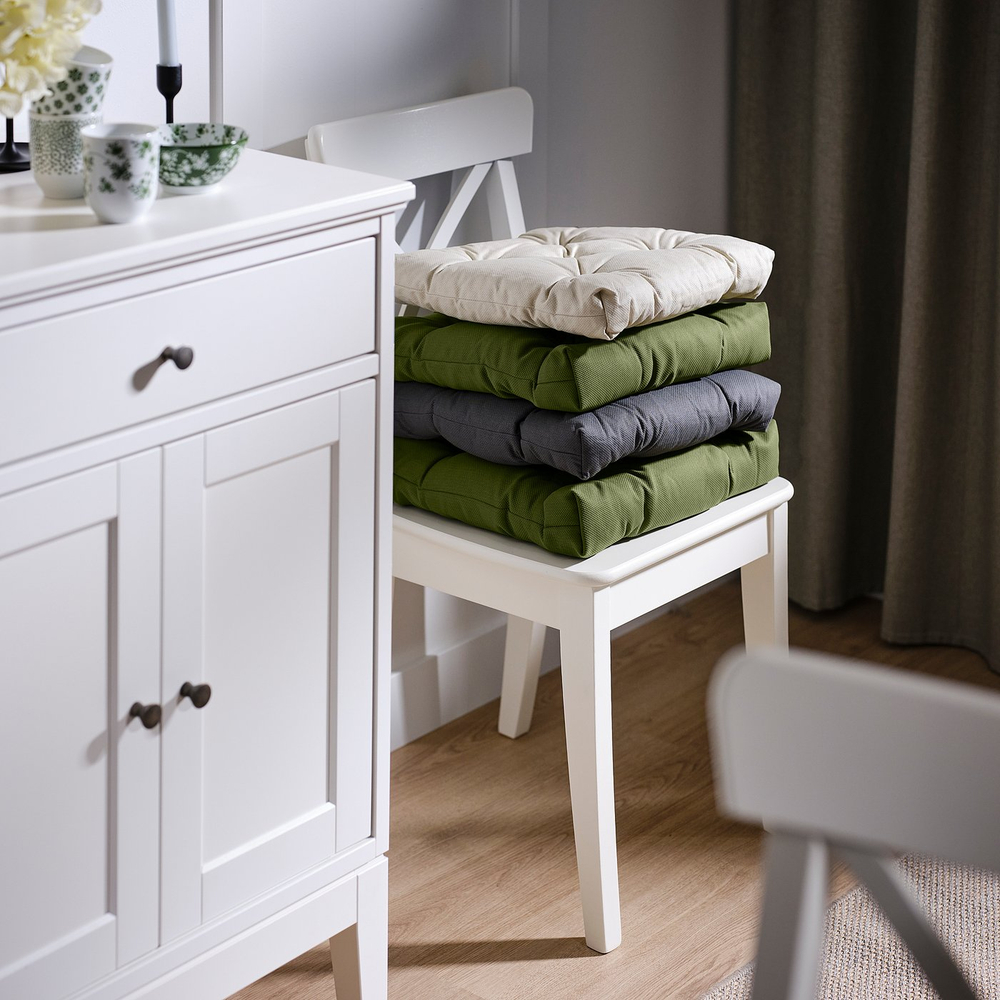IKEA MALINDA  (ИКЕА МАЛИНДА)  -  Подушка на стул - серый 40/35x38x7 см