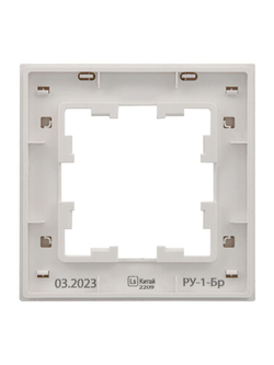 Рамка 1-м BRITE РУ-1-Бр бел. рифленый IEK BR-M12-51-K01