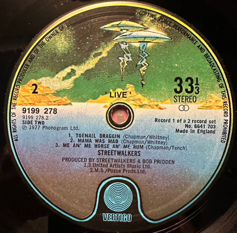 Streetwalkers - Live 2LP (Англия 1977г.)