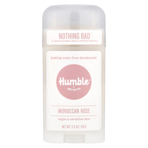 Humble Brands, Дезодорант без пищевой соды, марокканская роза, 70 г (2,5 унции)