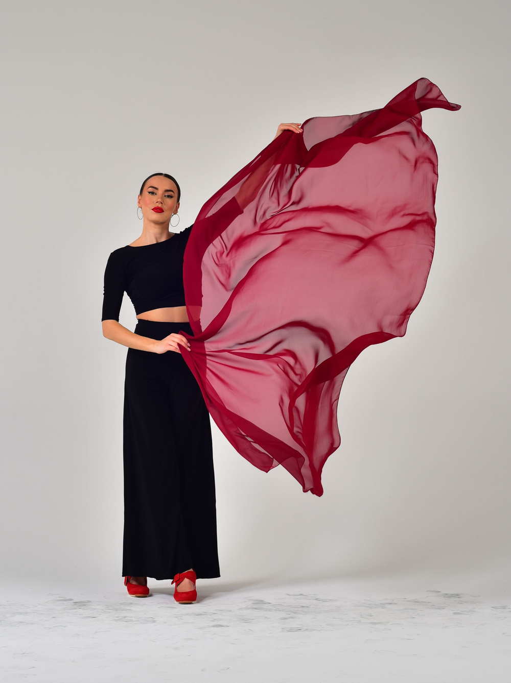 Шаль для восточных танцев Dance Every Wear SM7907 025, бордовый