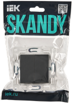 SKANDY Выключатель 2-клавишный 10А SK-V04T титан IEK
