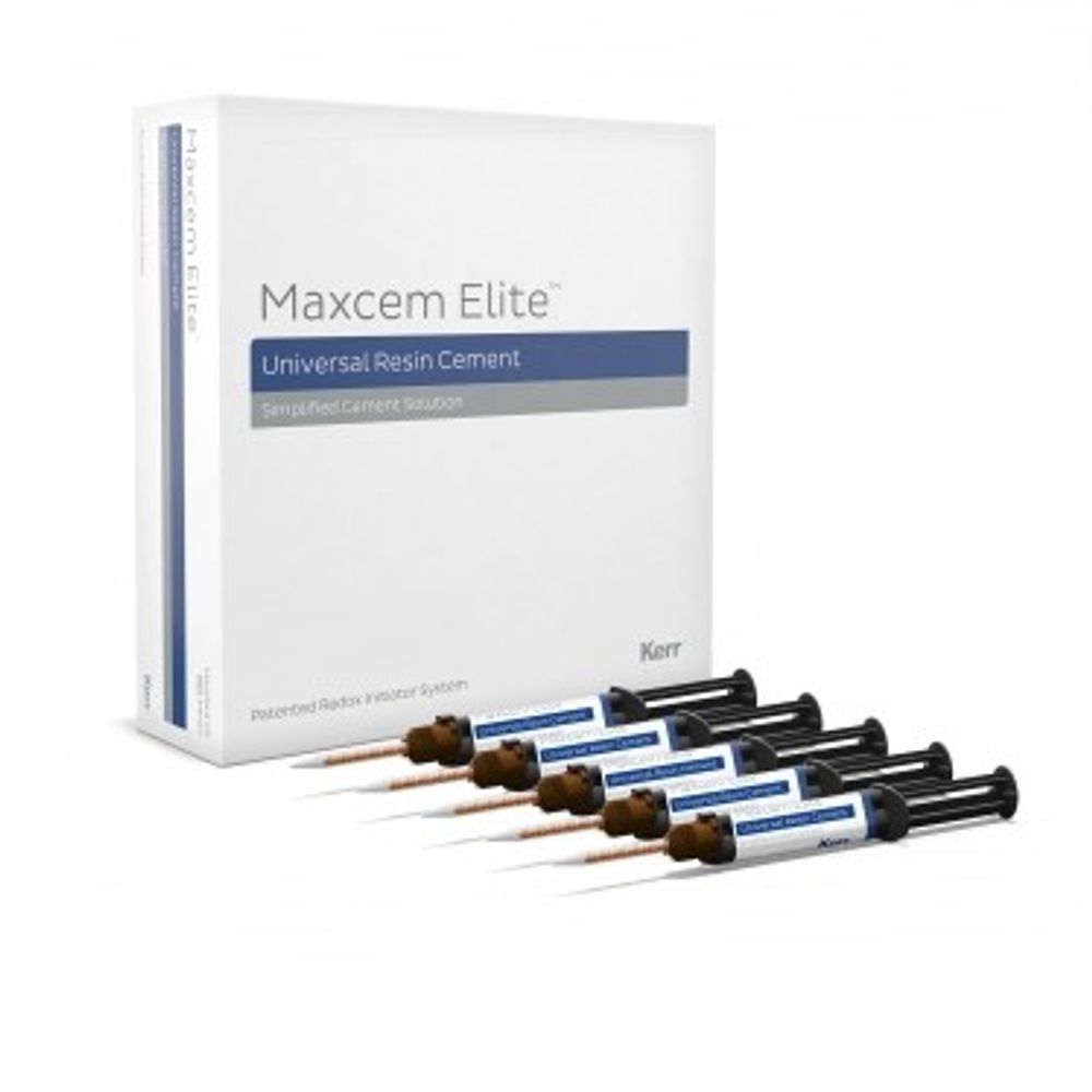 Maxcem Elite Набор (5 шпр*5гр.) Максцем Элит, композитный цемент для постоянной фиксации