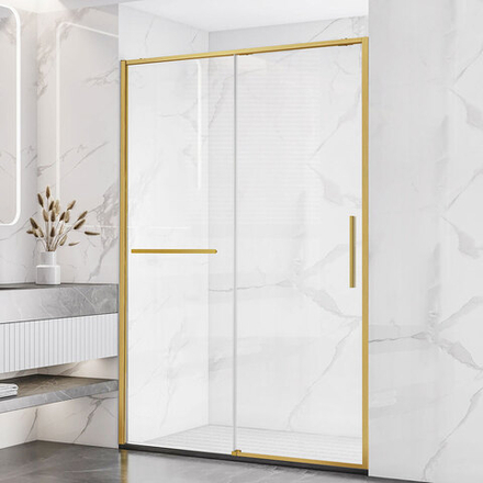 Душевая дверь Slim Soft VDS-1SS130CLG, 1300, брашированное золото, стекло прозрачное