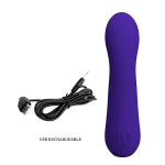 Фиолетовый гнущийся вибратор 15см Pretty Love Faun BI-014724-3