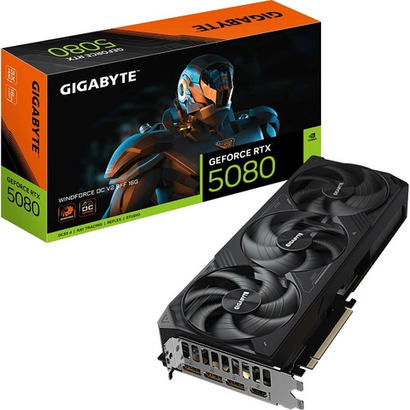 Видеокарта GIGABYTE GeForce RTX 5080 WINDFORCE OC V2 SFF 16GB (GV-N5080WF3OCV2-16GD)