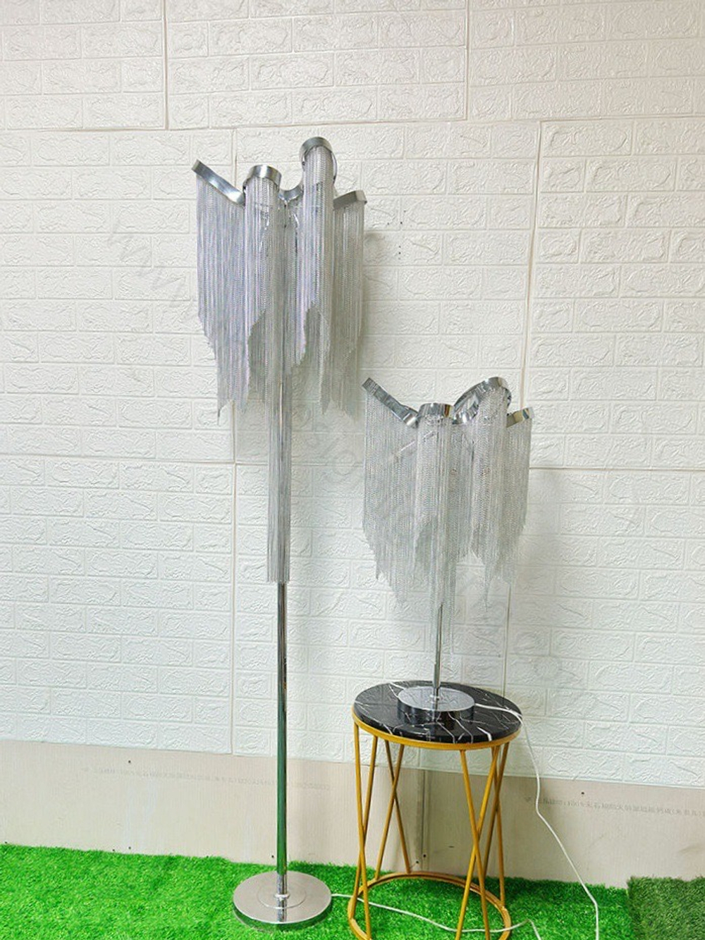 Floor design lamp Stream by Terzani (Silver)