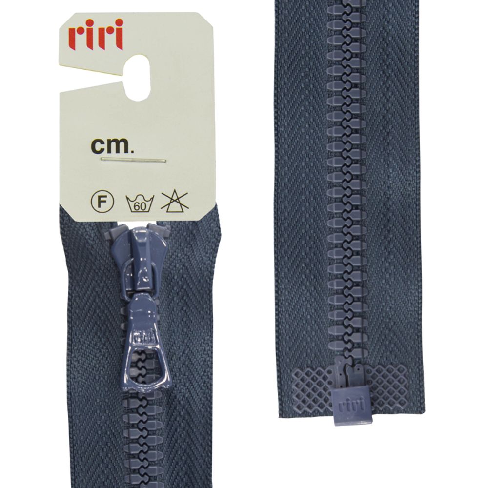 Молния трактор RIRI Т6 (6 мм) 1 зам., разъем., 40 см, цв.2124, серо-голубой темн., 1 шт Молния трактор RIRI Т6 (6 мм) 1 зам., разъем., 40 см, цв.2124, серо-голубой темн., 1 шт