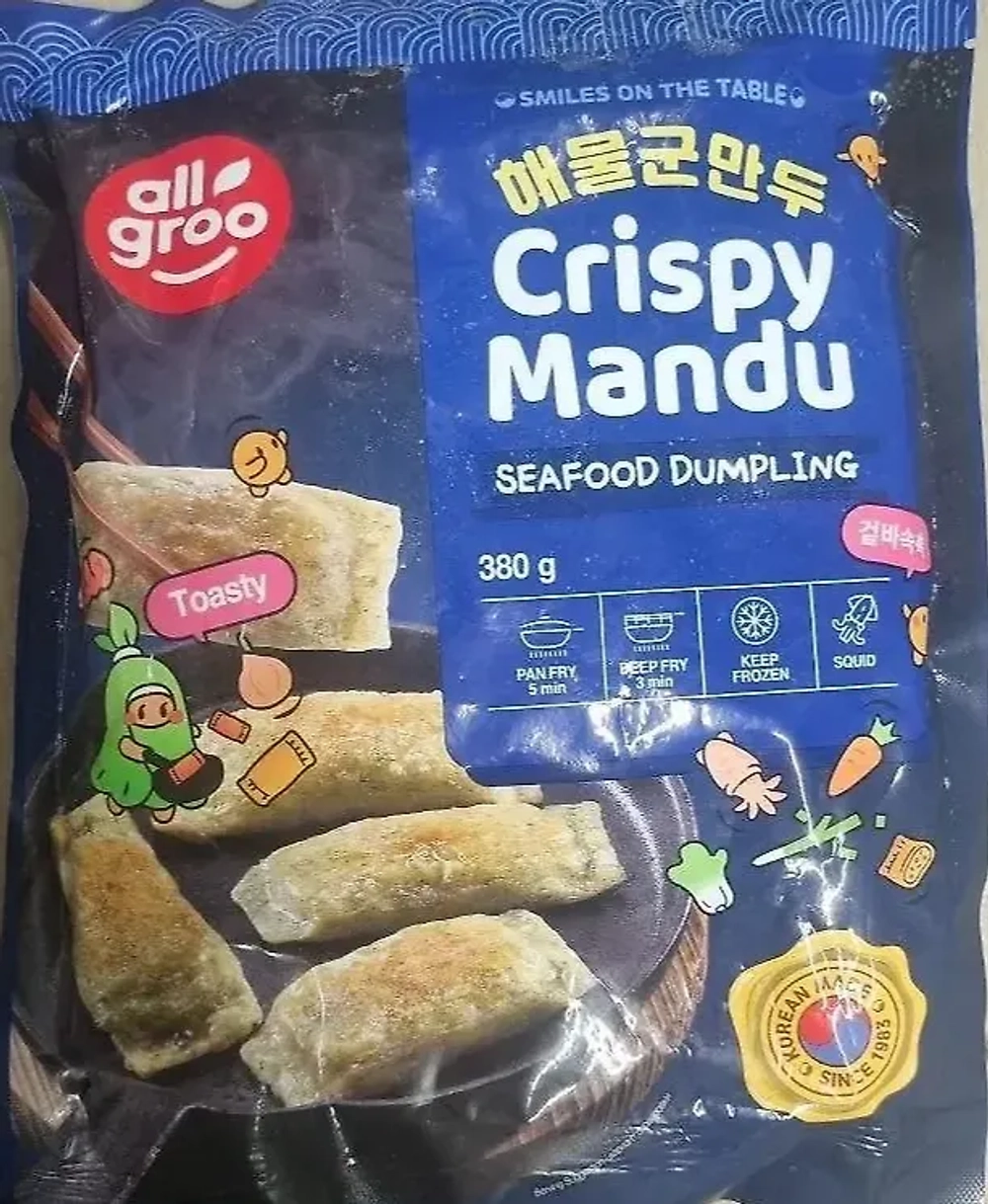 Дамплинги Allgroo, для жарки с морепродуктами 380 г