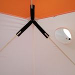 Палатка зимняя куб СЛЕДОПЫТ 1,8 х1,8 м, Oxford 240D PU 1000, S по полу 3,2  кв.м ,цв. оранжевый/бел