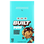 Built, Puff, протеиновые батончики, кусочки теста для печенья, 12 батончиков по 44 г (1,55 унции)