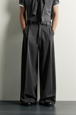 БРЮКИ WIDE FIT СО СКЛАДКАМИ — ZARA