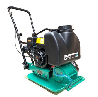 Виброплита GIKS PC90DSET с баком и ковриком - [85 кг / 12 кН / Dinking DK168F]