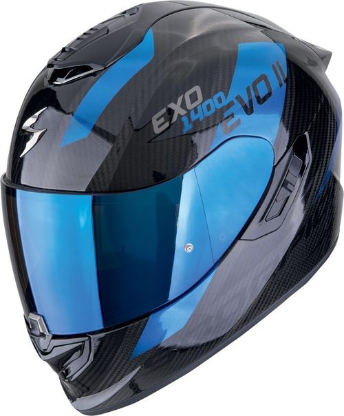 Купить Мотошлем Интеграл Scorpion EXO EXO-1400 Evo II Carbon Air Platted / Черно-синий