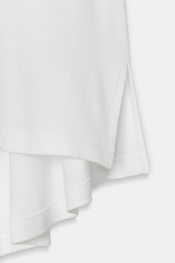 ZARA ФУТБОЛКА INTERLOCK С КАРМАНОМ, БЕЛЫЙ