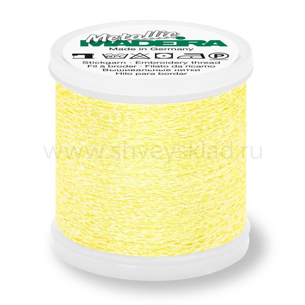 Нитки вышивальные металлизированные Madeira Metallic №40, 200 м, цв. 303, 9842, 5 катушек