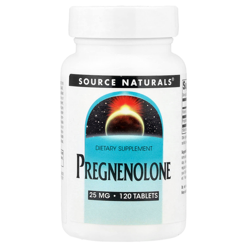 Source Naturals, прегненолон, 25 мг, 120 таблеток