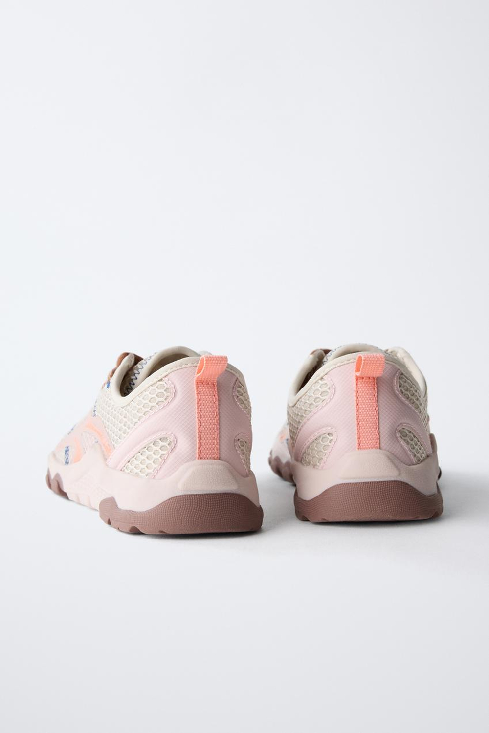 ZARA КРОССОВКИ BAREFOOT ИЗ СЕТЧАТОЙ ТКАНИ, РОЗОВЫЙ