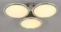 Люстра потолочная светодиодная Rilon 9301/300*3 CR, 126 Вт, хромированная