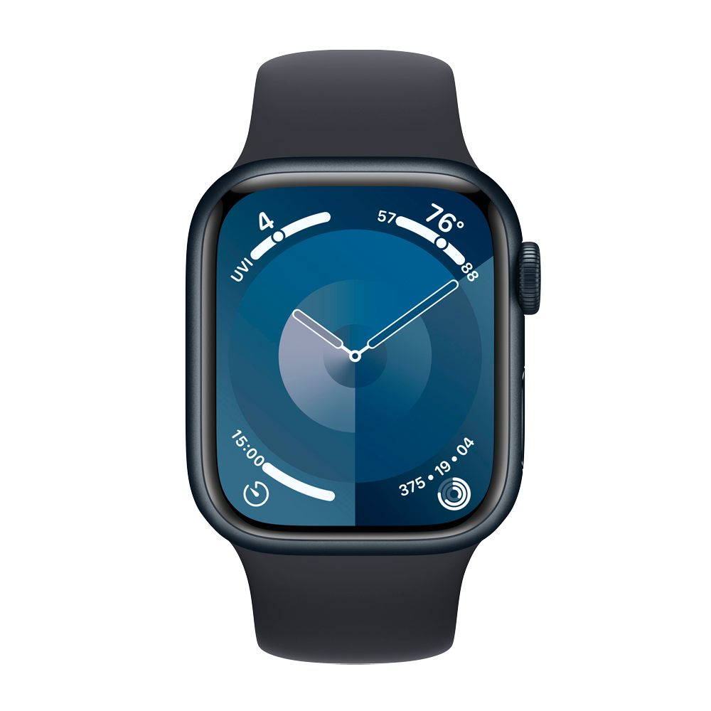 Умные часы Apple Watch Series 9 GPS, 41mm, Aluminium Case with Sport Band M/L, Midnight (Тёмная ночь)