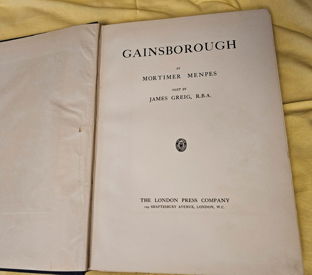 "[Гейнсборо] Menpes M. Gainsborough, by Mortimer Menpes; text by James Greig". 1909г.