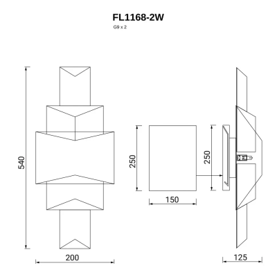Бра De Autor FL1168-2W, G9х2