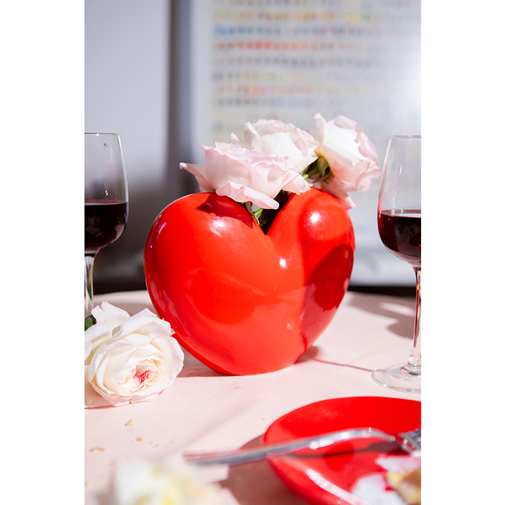 Ваза для цветов 15.5см Doiy Love красная