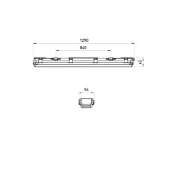 Светильник ЭРА SPP-101-0-002-120 IP65 под 2 светодиодные лампы T8 G13 LED 2x1200 | Линейные IP65 под лампу T8 LED