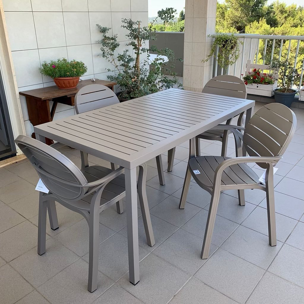 Стол пластиковый обеденный Nardi Cube 140x80, тортора