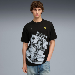 PUMA X SCUDERIA FERRARI МУЖСКАЯ ФУТБОЛКА PREMIUM, ЧЕРНЫЙ