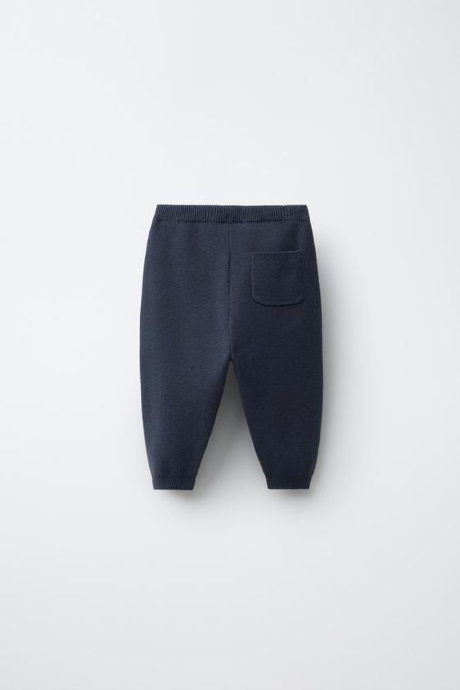 ZARA ТРИКОТАЖНЫЕ БРЮКИ-ДЖОГГЕРЫ, ТЕМНЫЙ АНТРАЦИТ