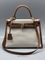Сумка с ручкой кремовая с коричневой отделкой от Hermès BP5-585596 — фото 1 [TG e1f965759509-001]
