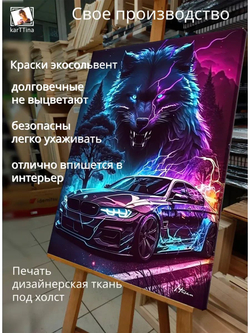 Картина "Дракон в облаках", для интерьера 30х40см 1шт.
