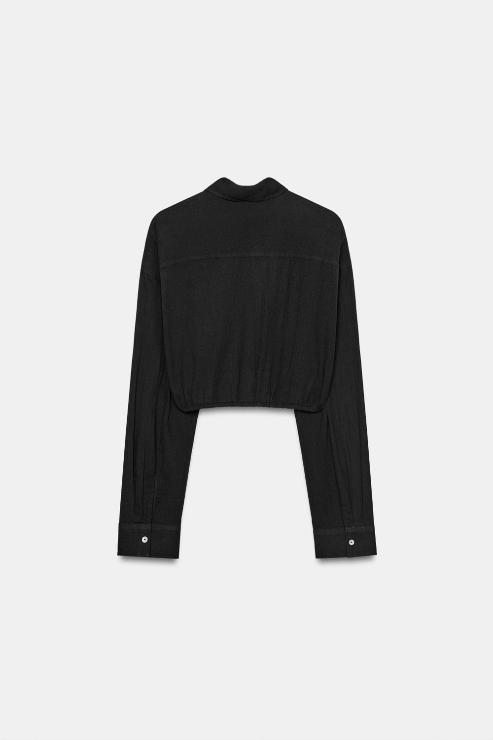 УКОРОЧЕННАЯ ШИФОНОВАЯ РУБАШКА В ГОРОШЕК — ZARA