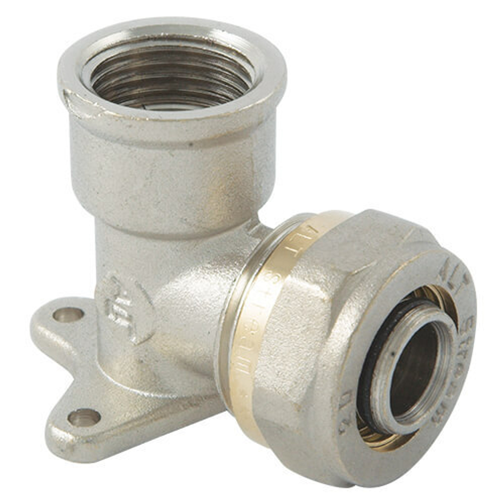 Угольник AltStream цанговый 20x3/4" внутренняя резьба с креплением