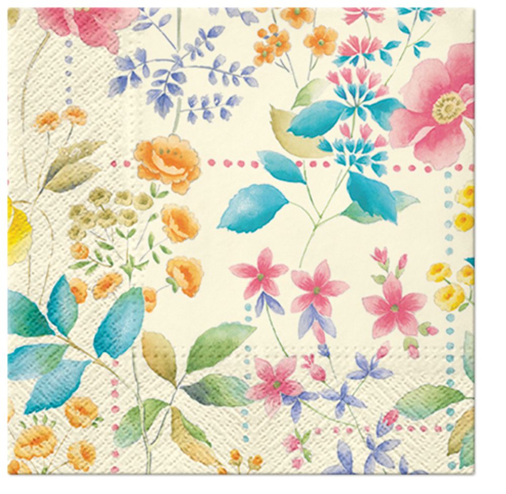 Салфетки 3-слойные для декупажа Sagen Vintage Design Lunch PAW Decor Collection Дикий луг
