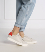 Кожаные кроссовки cupsole lace up Calvin Klein - экрю(HW0HW01326)
