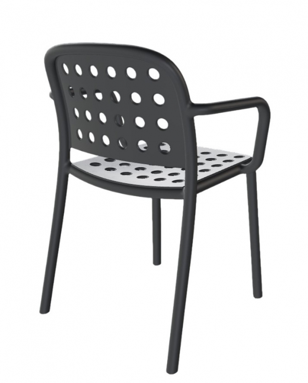 Кресло пластиковое Papatya Bomonti-K, антрацит