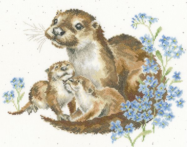 Набор для вышивания нитками Bothy Threads Otterly Adorable