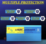 Автомобильный преобразователь напряжения инвертор Lvyuan 4000w 12v-220v Power inverter. Чистый синус. Чистая, немодифицированная синусоида.