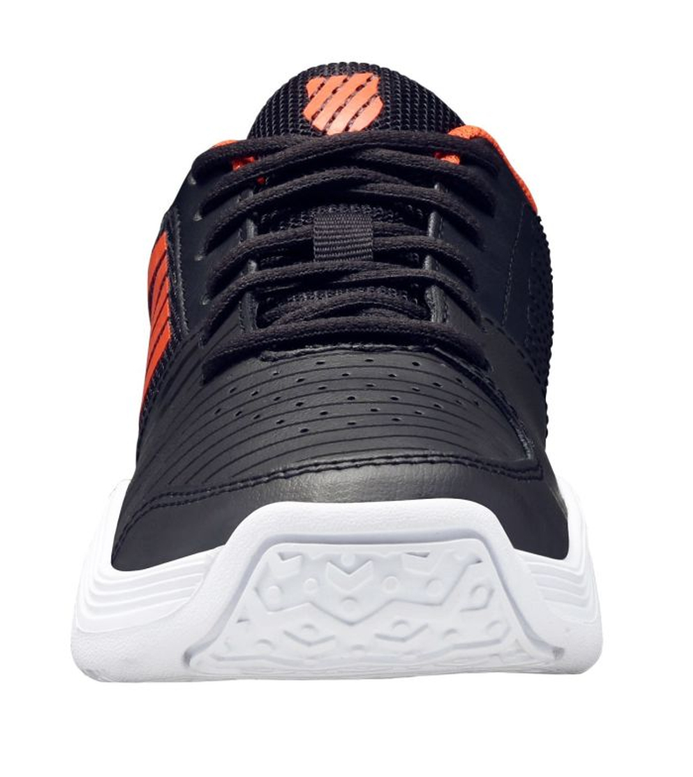 Juniorskie buty tenisowe K-Swiss Court Express Omni - jet black/spicy orange/white