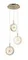 Светильник подвесной светодиодный NewRgy 7050MDR-3 BRASS+BLACK, 30 Вт, чёрный и латунный