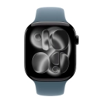 Умные часы Apple Watch Series 11 GPS, 46mm, Jet Black Aluminium Case with Anchor Blue Sport Band, M/L