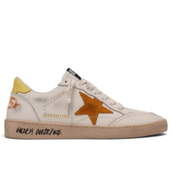 Women's Golden Goose Ball Star with Orange Star and Yellow Heel Tab
